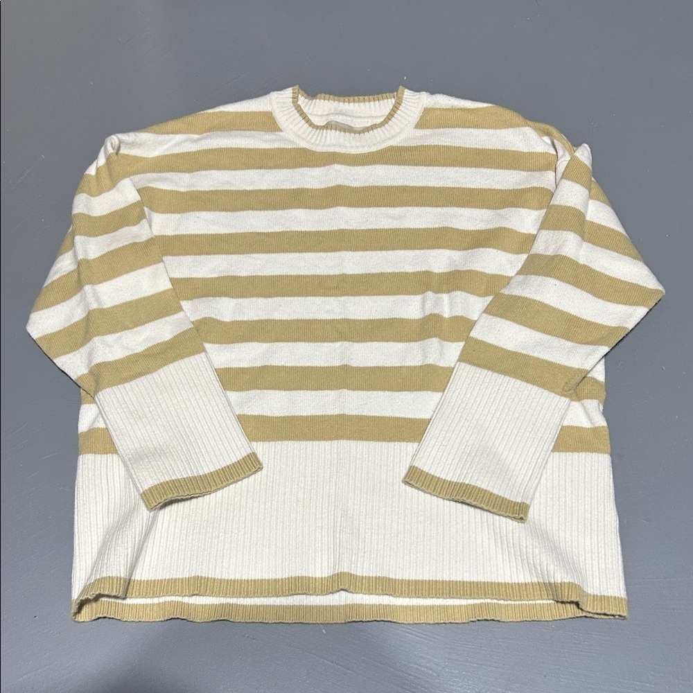 LOFT Striped Crewneck Sweater